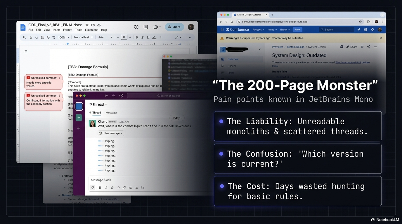 The 200-Page Monster — the problem with traditional GDDs